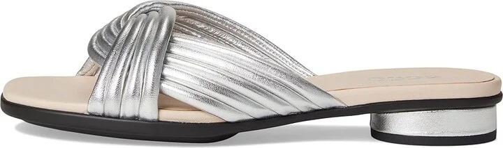 ECCO Sculpted Alba 25 Slide Sandal Women's Sandals Pure Silver : EU 35 (US Women's 4-4.5) M, Leather - Image 6