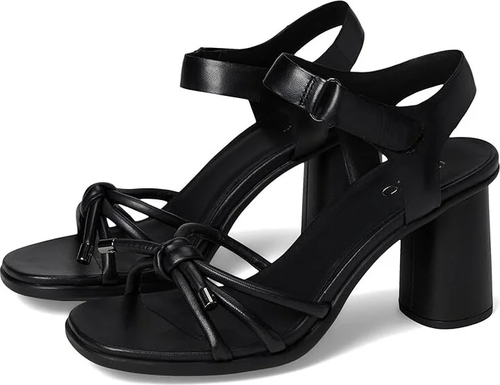 ECCO Sculpted Alba 65 Knot Strap Heel Sandal Women's Sandals Black : EU 37 (US Women's 6-6.5) M, Leather