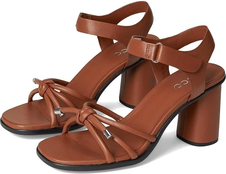 ECCO Sculpted Alba 65 Knot Strap Heel Sandal Women's Sandals Mink : EU 38 (US Women's 7-7.5) M, Leather
