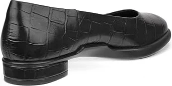 ECCO Sculpted Luxe Ballerina Women's Flat Shoes Black Reptile : EU 36 (US Women's 5-5.5) M, Leather - Image 3