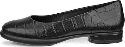 ECCO Sculpted Luxe Ballerina Women's Flat Shoes Black Reptile : EU 36 (US Women's 5-5.5) M, Leather - Image 4