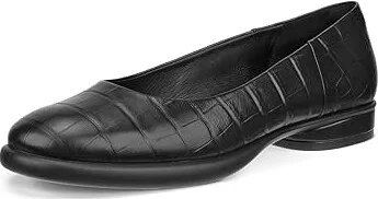 ECCO Sculpted Luxe Ballerina Women's Flat Shoes Black Reptile : EU 36 (US Women's 5-5.5) M, Leather