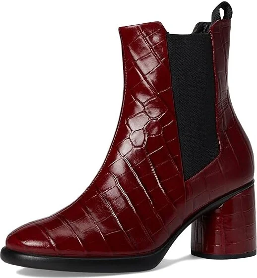 ECCO Sculpted Luxery 55MM Modern Sleek Chelsea Boot Women's Boots Brick Reptile Print : EU 42 (US Women's 11-11.5) M, Leather - Image 5