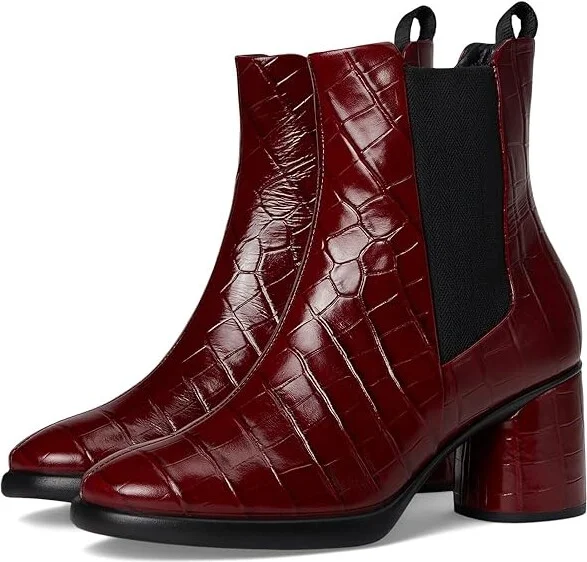 ECCO Sculpted Luxery 55MM Modern Sleek Chelsea Boot Women's Boots Brick Reptile Print : EU 42 (US Women's 11-11.5) M, Leather