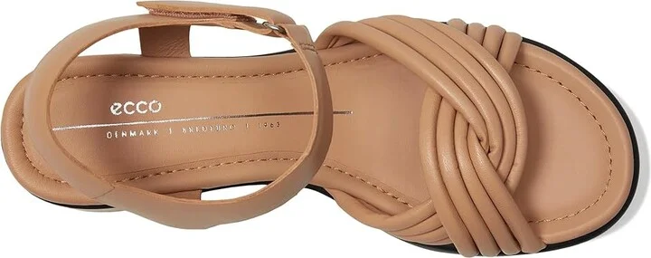 ECCO Sculpted Luxury 35 Cross Strap Heel Sandal Women's Sandals Biscuit : EU 37 (US Women's 6-6.5) M, Leather - Image 2