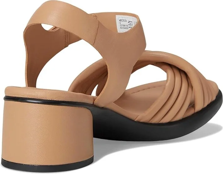 ECCO Sculpted Luxury 35 Cross Strap Heel Sandal Women's Sandals Biscuit : EU 37 (US Women's 6-6.5) M, Leather - Image 4