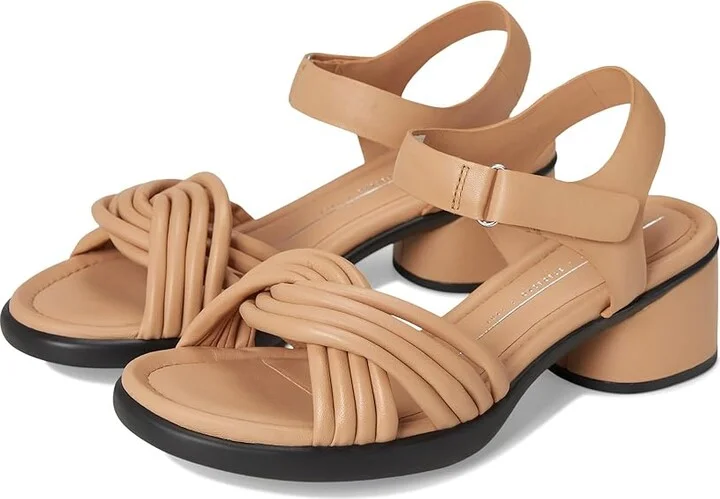 ECCO Sculpted Luxury 35 Cross Strap Heel Sandal Women's Sandals Biscuit : EU 37 (US Women's 6-6.5) M, Leather