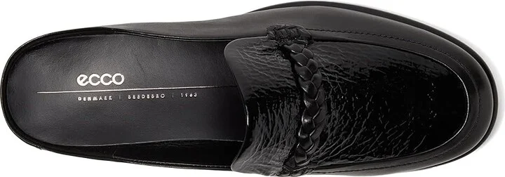 ECCO Sculpted Luxury Braided Mule Women's Flat Shoes Black/Black Patent : EU 36 (US Women's 5-5.5) M, Leather - Image 2
