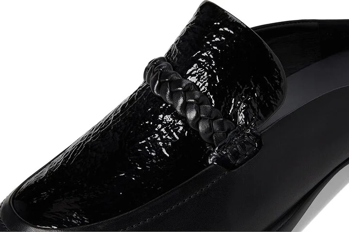 ECCO Sculpted Luxury Braided Mule Women's Flat Shoes Black/Black Patent : EU 36 (US Women's 5-5.5) M, Leather - Image 7