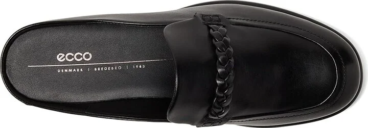 ECCO Sculpted Luxury Braided Mule Women's Flat Shoes Black : EU 41 (US Women's 10-10.5) M, Leather - Image 2