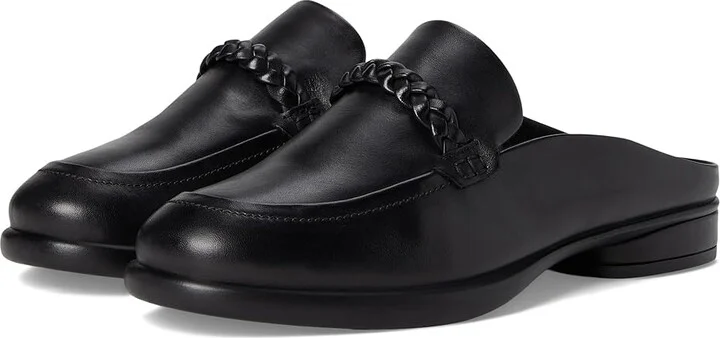 ECCO Sculpted Luxury Braided Mule Women's Flat Shoes Black : EU 41 (US Women's 10-10.5) M, Leather