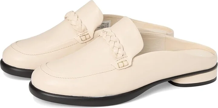 ECCO Sculpted Luxury Braided Mule Women's Flat Shoes Limestone : EU 41 (US Women's 10-10.5) M, Leather