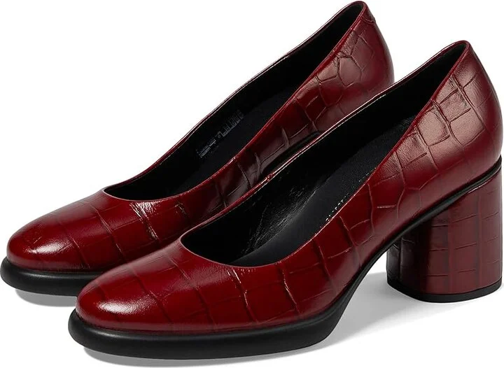 ECCO Sculpted LX 55 MM Pump Women's Shoes Brick : EU 41 (US Women's 10-10.5) M, Leather/Rubber