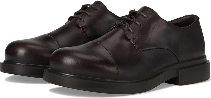 ECCO Seoul Plain Toe Oxford Men's Lace Up Wing Tip Shoes Mocha : EU 40 (US Men's 6-6.5) M, Leather