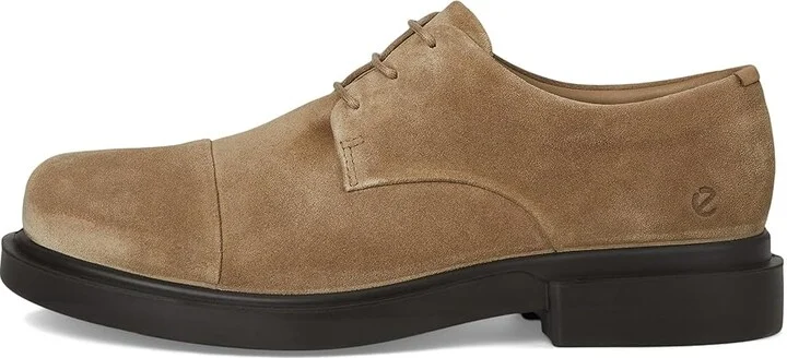 ECCO Seoul Plain Toe Oxford Men's Lace Up Wing Tip Shoes Nutmeg Brown Suede : EU 45 (US Men's 11-11.5) M, Leather - Image 6