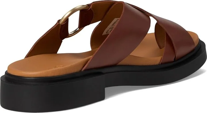 ECCO Seoul Toe Post Ring Ornament Slide Sandals Women's Wedge Shoes Amber : EU 37 (US Women's 6-6.5) B - Medium, Leather - Image 4