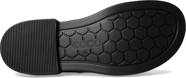 ECCO Seoul Toe Post Ring Ornament Slide Sandals Women's Wedge Shoes Black : EU 41 (US Women's 10-10.5) B - Medium, Leather - Image 3