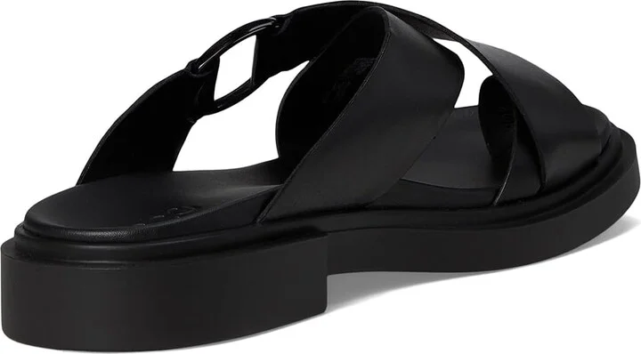 ECCO Seoul Toe Post Ring Ornament Slide Sandals Women's Wedge Shoes Black : EU 41 (US Women's 10-10.5) B - Medium, Leather - Image 4