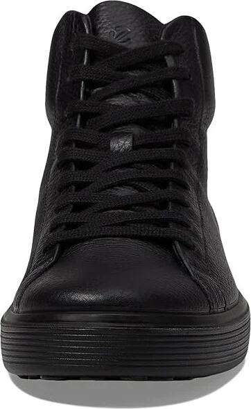 ECCO Soft 60 Premium High-Top Sneakers Men's Shoes Black Pebbled Leather : EU 39 (US Men's 5-5.5) M - Image 2