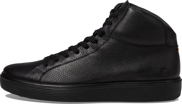 ECCO Soft 60 Premium High-Top Sneakers Men's Shoes Black Pebbled Leather : EU 39 (US Men's 5-5.5) M - Image 6