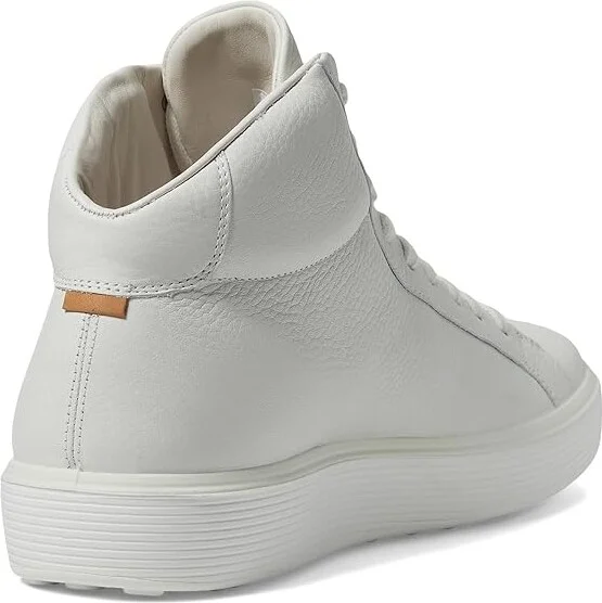 ECCO Soft 60 Premium High-Top Sneakers Men's Shoes White Pebbled Leather : EU 45 (US Men's 11-11.5) M - Image 4