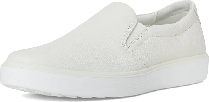 ECCO Soft 60 Slip-On Sneaker Men's Shoes White : EU 47 (US Men's 13-13.5) M, Leather - Image 5