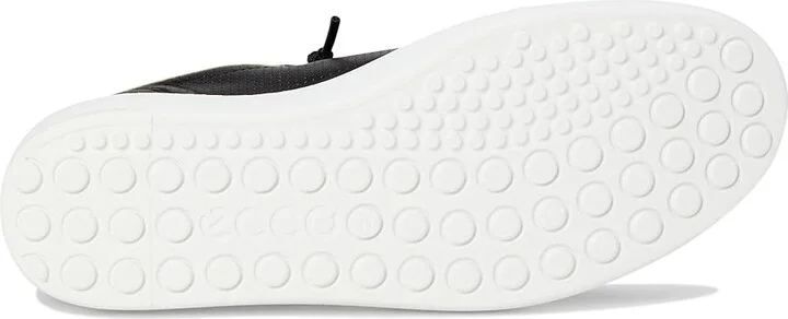 ECCO Soft 60 Sneaker Women's Dress Flat Shoes Black/Black/Pure White Gold : EU 37 (US Women's 6-6.5) M, Leather - Image 3