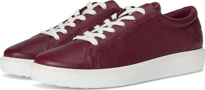 ECCO Soft 60 Sneaker Women's Dress Flat Shoes Dark Ruby : EU 36 (US Women's 5-5.5) M, Leather