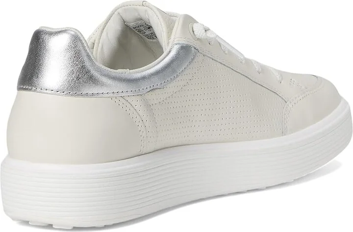 ECCO Soft 60 Sneaker Women's Dress Flat Shoes White/White/Pure Silver : EU 41 (US Women's 10-10.5) M, Leather - Image 4
