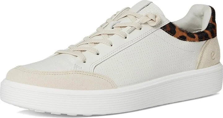 ECCO Soft 60 Sneaker Women's Dress Flat Shoes White/White/Pure Silver : EU 41 (US Women's 10-10.5) M, Leather - Image 11