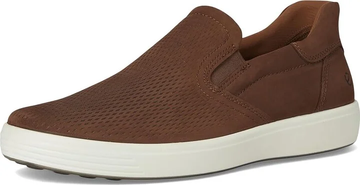 ECCO Soft 7 Easy Slip On Sneaker Men's Shoes Cocoa Brown : EU 45 (US Men's 11-11.5) M, Leather - Image 5