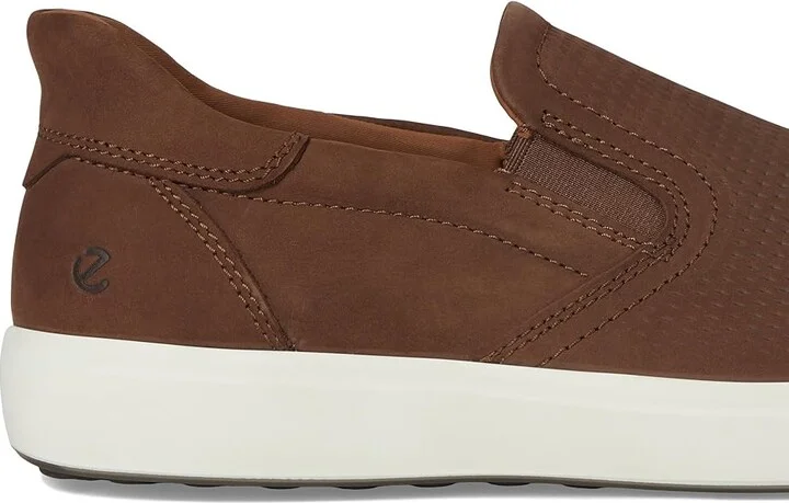 ECCO Soft 7 Easy Slip On Sneaker Men's Shoes Cocoa Brown : EU 45 (US Men's 11-11.5) M, Leather - Image 7