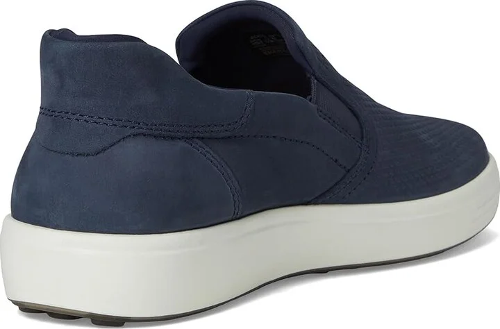 ECCO Soft 7 Easy Slip On Sneaker Men's Shoes Marine : EU 39 (US Men's 5-5.5) M, Leather - Image 4