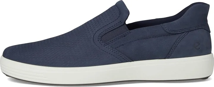 ECCO Soft 7 Easy Slip On Sneaker Men's Shoes Marine : EU 39 (US Men's 5-5.5) M, Leather - Image 6