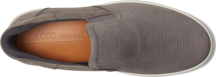 ECCO Soft 7 Easy Slip On Sneaker Men's Shoes Steel : EU 46 (US Men's 12-12.5) M, Leather - Image 2