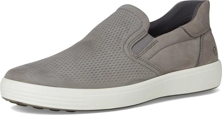 ECCO Soft 7 Easy Slip On Sneaker Men's Shoes Steel : EU 46 (US Men's 12-12.5) M, Leather - Image 5