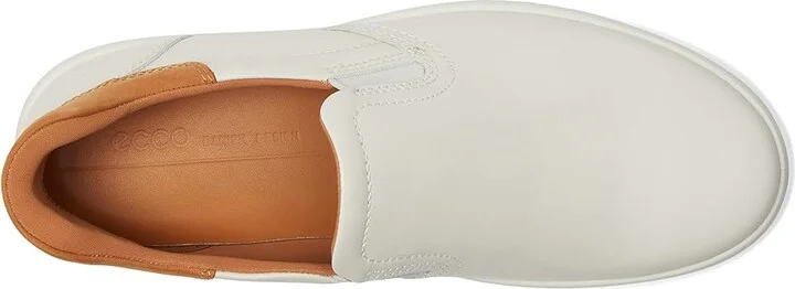 ECCO Soft 7 Easy Slip On Sneaker Men's Shoes White/Lion : EU 45 (US Men's 11-11.5) M, Leather - Image 2