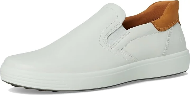 ECCO Soft 7 Easy Slip On Sneaker Men's Shoes White/Lion : EU 45 (US Men's 11-11.5) M, Leather - Image 5