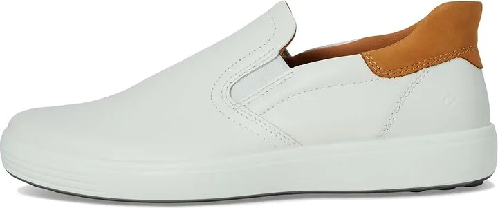 ECCO Soft 7 Easy Slip On Sneaker Men's Shoes White/Lion : EU 45 (US Men's 11-11.5) M, Leather - Image 6