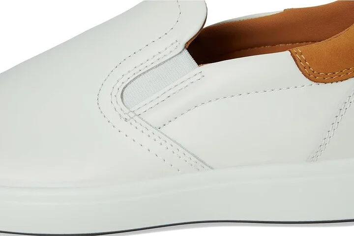 ECCO Soft 7 Easy Slip On Sneaker Men's Shoes White/Lion : EU 45 (US Men's 11-11.5) M, Leather - Image 7