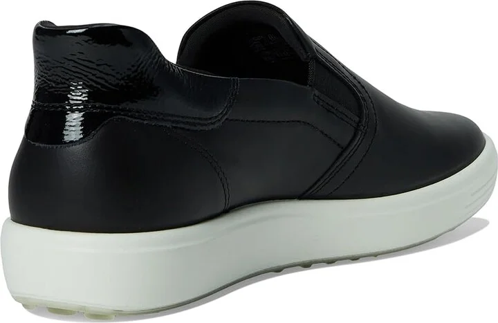 ECCO Soft 7 Easy Slip-On Sneaker Women's Shoes Black/Patent Black : EU 41 (US Women's 10-10.5) M, Leather - Image 4