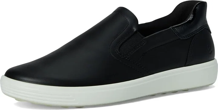 ECCO Soft 7 Easy Slip-On Sneaker Women's Shoes Black/Patent Black : EU 41 (US Women's 10-10.5) M, Leather - Image 5