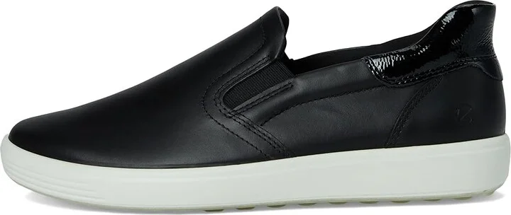 ECCO Soft 7 Easy Slip-On Sneaker Women's Shoes Black/Patent Black : EU 41 (US Women's 10-10.5) M, Leather - Image 6