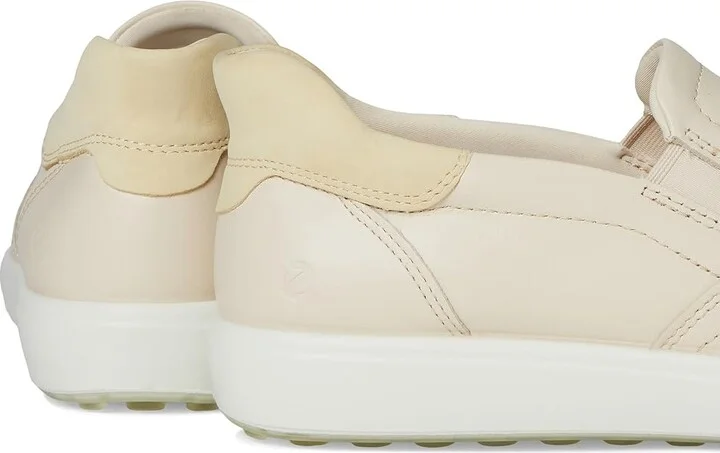 ECCO Soft 7 Easy Slip-On Sneaker Women's Shoes Limestone/Straw : EU 39 (US Women's 8-8.5) M, Leather - Image 7