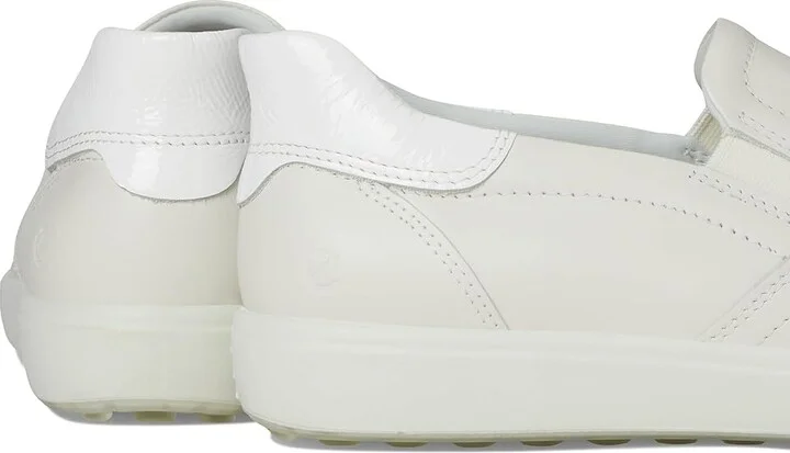 ECCO Soft 7 Easy Slip-On Sneaker Women's Shoes White/Patent White : EU 37 (US Women's 6-6.5) M, Leather - Image 7