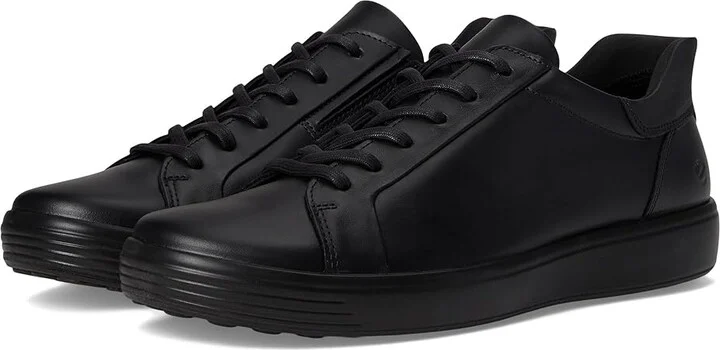 ECCO Soft 7 Easy Slip Sneaker Men's Shoes Black/Black Nubuck : EU 43 (US Men's 9-9.5) M, Leather
