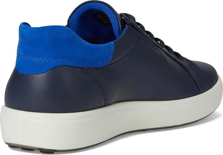 ECCO Soft 7 Easy Slip Sneaker Men's Shoes Marine/Virtual : EU 45 (US Men's 11-11.5) M, Leather - Image 4