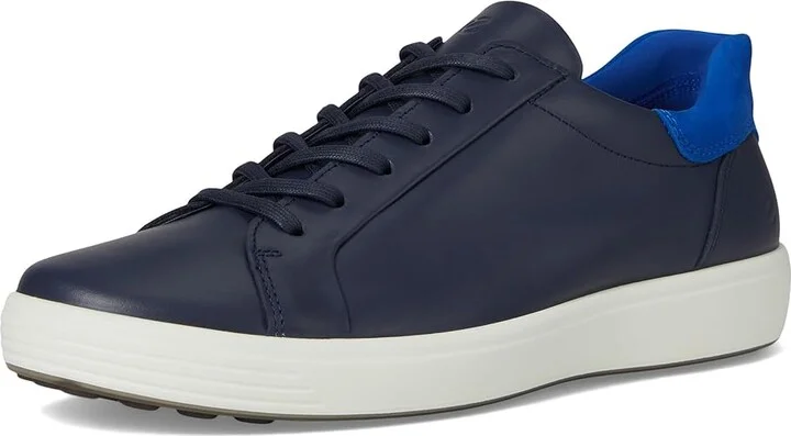 ECCO Soft 7 Easy Slip Sneaker Men's Shoes Marine/Virtual : EU 45 (US Men's 11-11.5) M, Leather - Image 5
