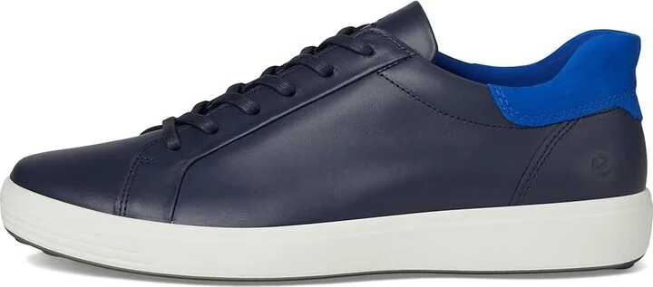 ECCO Soft 7 Easy Slip Sneaker Men's Shoes Marine/Virtual : EU 45 (US Men's 11-11.5) M, Leather - Image 6