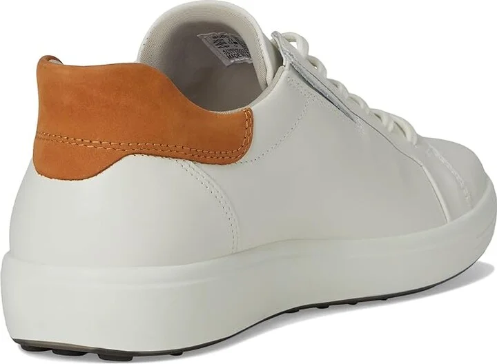 ECCO Soft 7 Easy Slip Sneaker Men's Shoes White/Lion : EU 41 (US Men's 7-7.5) M, Leather - Image 4